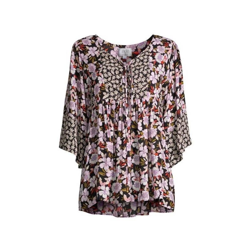 Johnny Was Jade Ameesha Multi Floral Peasant 3/4 Sleeve Blouse Size Small - Picture 10 of 10